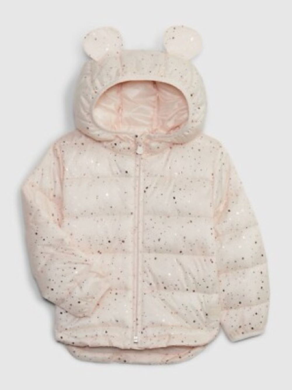 GAP Toddler Girls Pink Sparkle Lightweight Puffer Jacket Size 2T Primaloft